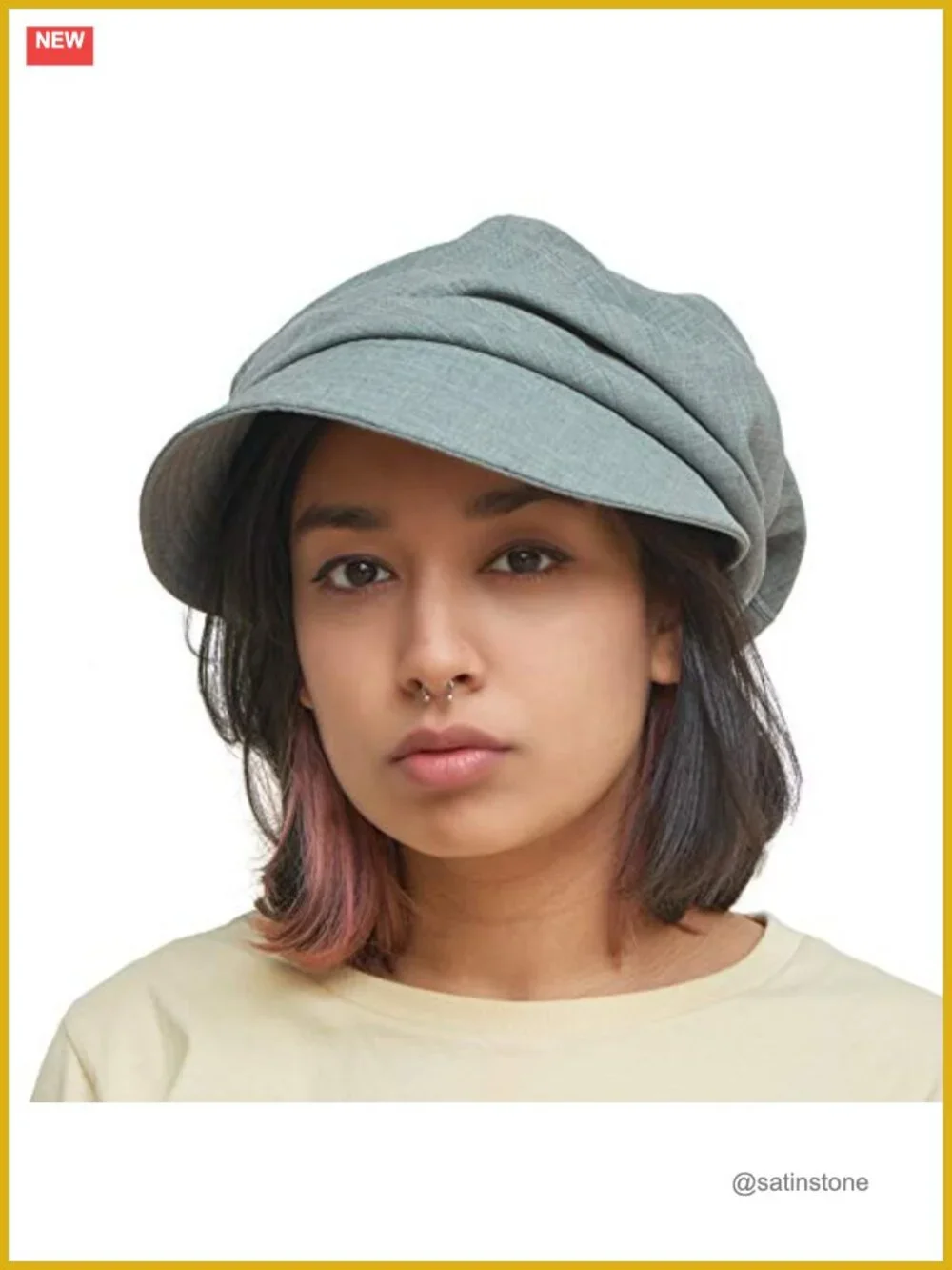 Organic Cotton Sun Hat with Folding Visor UV Protection